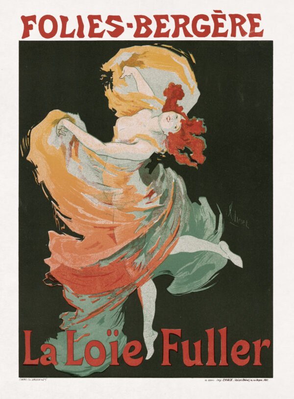 Loie Fuller dancing at the Folies Bergère