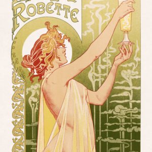 Color lithograph about Absinthe Robette