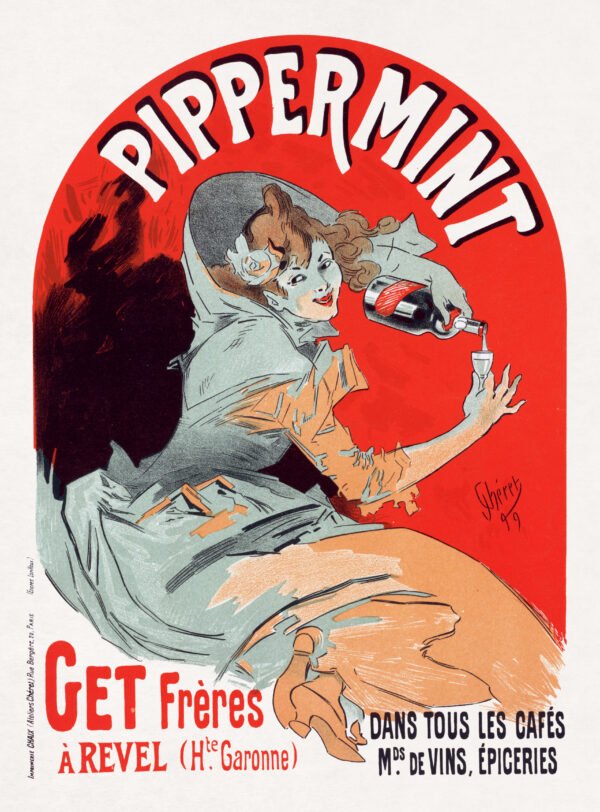 Color lithograph about Pippermint