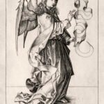 Restored engraving of the Angel of the Annunciation