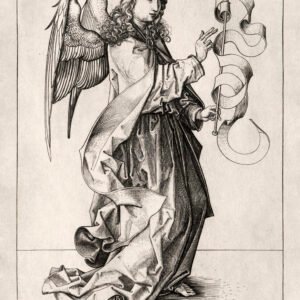 Restored engraving of the Angel of the Annunciation