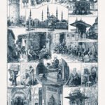duotone engraving about Turkey and its culture
