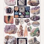 Restored chromolithograph of mineral types