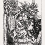 The flight into Egypt of Mary, Joseph and Jesus