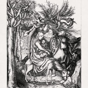The flight into Egypt of Mary, Joseph and Jesus