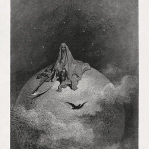 Death sitting on the moon