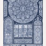 Duotone engraving on stained glasses