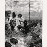 Native sponges diver off the coast of Ceylon